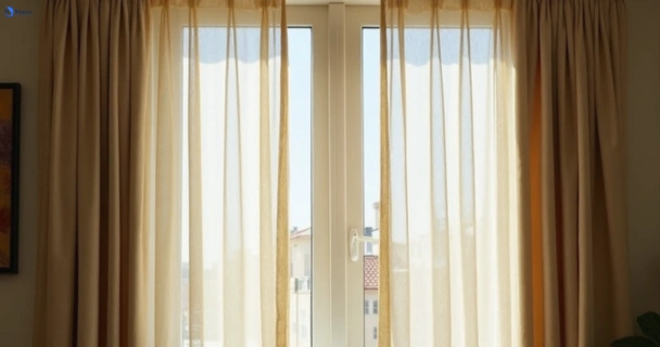 Dull dusty drapes in loftus-nsw before professional cleaning